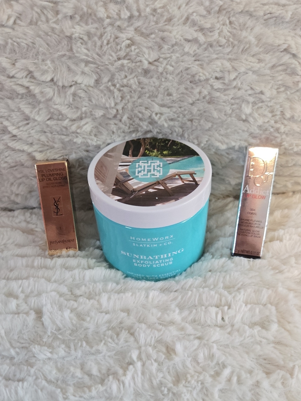 Sunbathing Exfoliating Body Scrub Dior Lip Glow Ysl Lip Oil Gloss